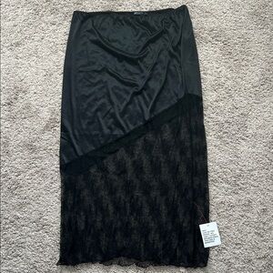 ASOS Design Black Lace Slip Skirt